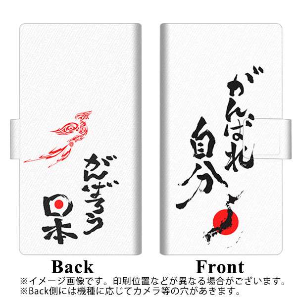 Softbank アクオス R5G 908SH 高画質仕上げ プリント手帳型ケース(薄型スリム)【YB948 がんばれ】