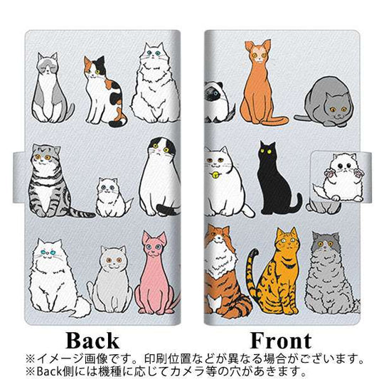 LG Q Stylus LM-Q710XM 高画質仕上げ プリント手帳型ケース(薄型スリム)【YC833 ねこ04】