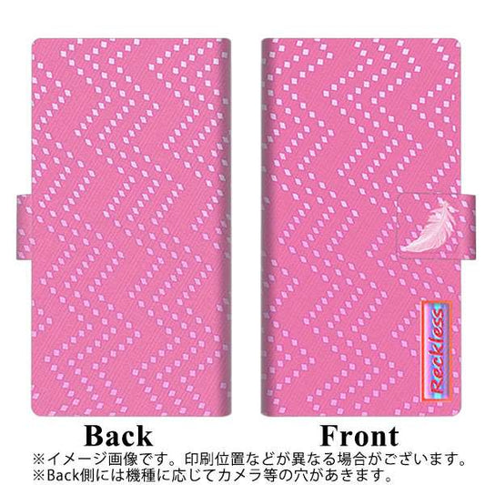 SoftBank アクオス Xx3 506SH 高画質仕上げ プリント手帳型ケース(薄型スリム)【YC854 ジグザグドットピンク】