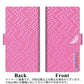 AQUOS wish A104SH Y!mobile 画質仕上げ プリント手帳型ケース(薄型スリム)【YC854 ジグザグドットピンク】
