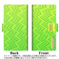 ZenFone（ゼンフォン）Max(M2) ZB633KL 画質仕上げ プリント手帳型ケース(薄型スリム)【YC855 ジグザグドットグリーン】