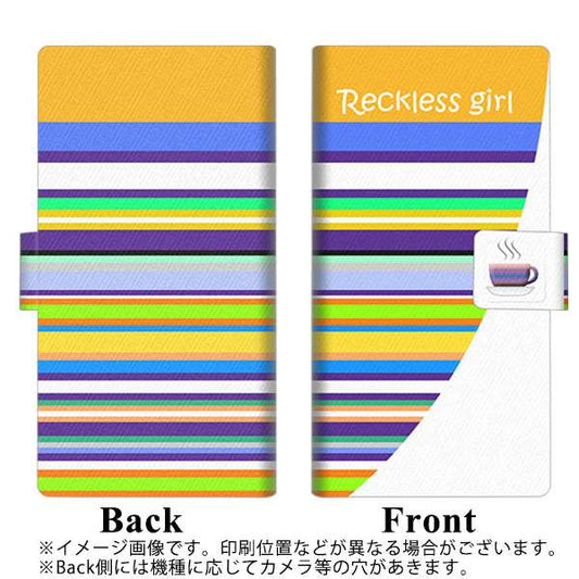 SIMフリー トーンモバイル TONE e21 高画質仕上げ プリント手帳型ケース(薄型スリム)【YC866 カップボーダー02】