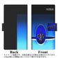 softbank エクスペリア8 902SO 高画質仕上げ プリント手帳型ケース(薄型スリム)【YC883 フレアブラック】