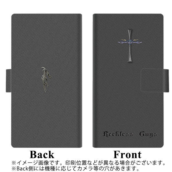 アローズ J 901FJ 画質仕上げ プリント手帳型ケース(薄型スリム)【YC913 クロスドラゴンｓ】
