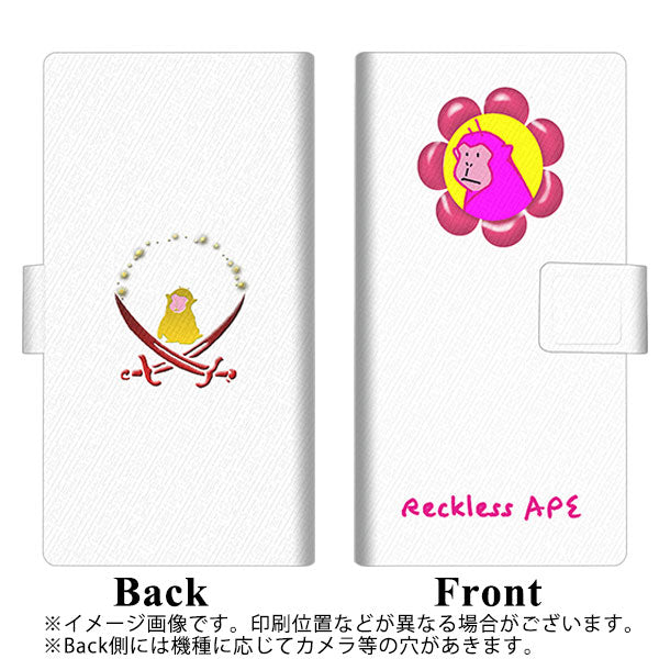 AQUOS wish A104SH Y!mobile 画質仕上げ プリント手帳型ケース(薄型スリム)【YC929 おさる05】