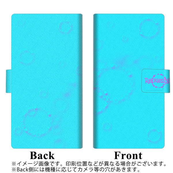 au エクスペリア XZ2 プレミアム SOV38 画質仕上げ プリント手帳型ケース(薄型スリム)【YC953 バブルリング01】