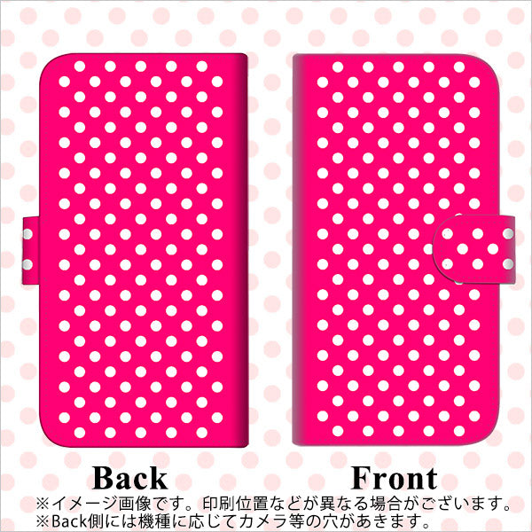 iPhone6 PLUS 高画質仕上げ プリント手帳型ケース(通常型)【056 シンプル柄（水玉） ピンク】
