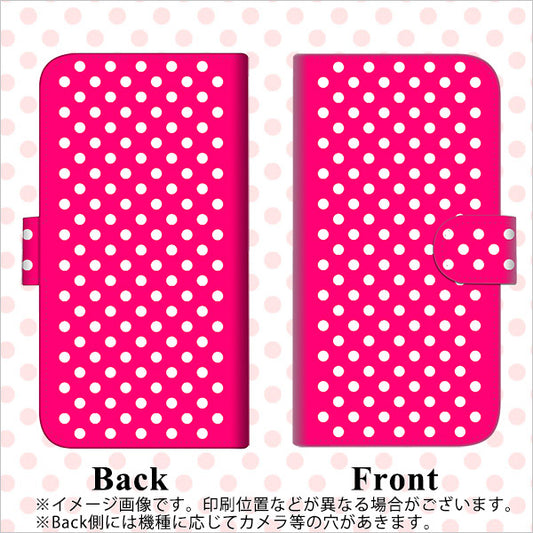 iPhone6 PLUS 高画質仕上げ プリント手帳型ケース(通常型)【056 シンプル柄（水玉） ピンク】