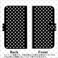 iPhone6 PLUS 高画質仕上げ プリント手帳型ケース(通常型)【059 シンプル柄（水玉） ブラック】