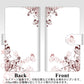 iPhone XS Max 高画質仕上げ プリント手帳型ケース(通常型)【142 桔梗と桜と蝶】