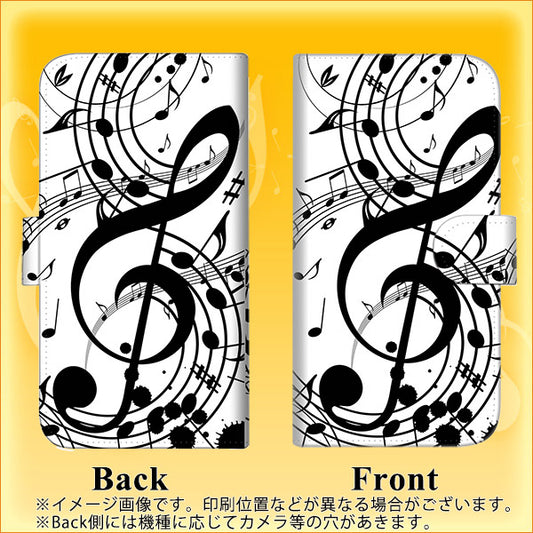iPhone6 PLUS 高画質仕上げ プリント手帳型ケース(通常型)【260 あふれる音符】