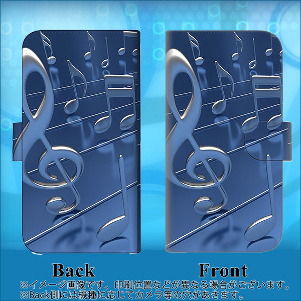 iPhone6 PLUS 高画質仕上げ プリント手帳型ケース(通常型)【286 3D 音符】