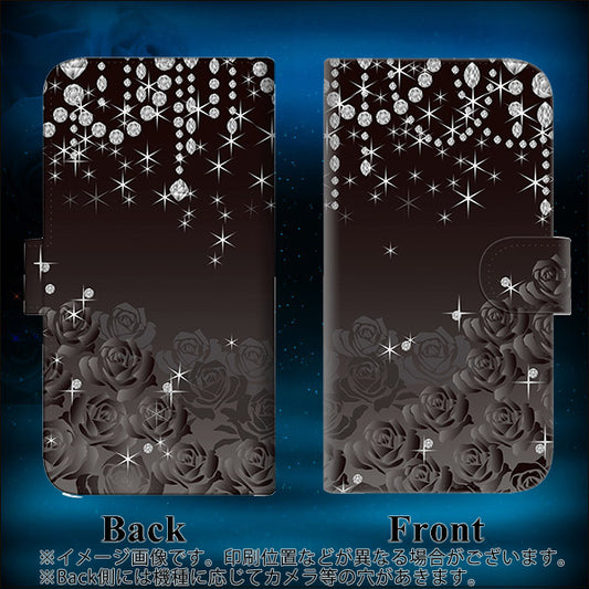 iPhone6 PLUS 高画質仕上げ プリント手帳型ケース(通常型)【327 薔薇とダイヤモンド】