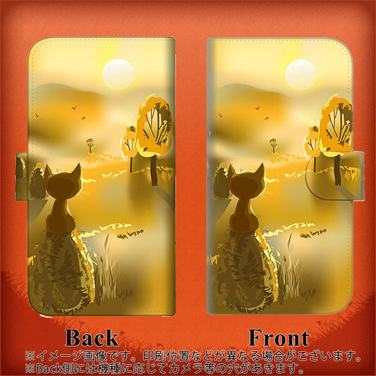 iPhone6 PLUS 高画質仕上げ プリント手帳型ケース(通常型)【400 たそがれの猫】