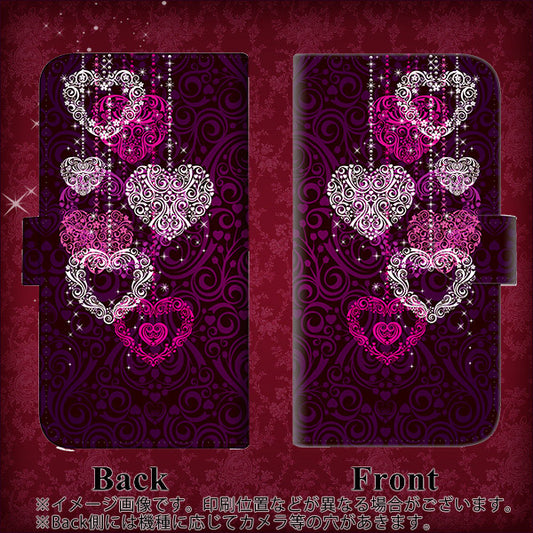 iPhone6 PLUS 高画質仕上げ プリント手帳型ケース(通常型)【468 ハートのシャンデリア】