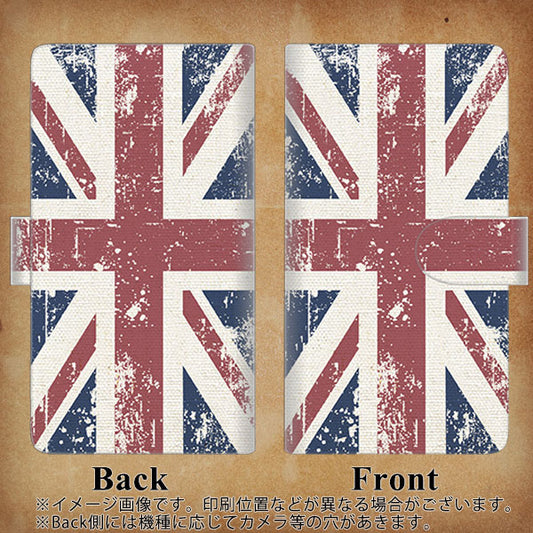らくらくスマートフォン F-52B docomo 高画質仕上げ プリント手帳型ケース(通常型)【506 ユニオンジャック ビンテージ】