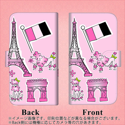 iPhone6 PLUS 高画質仕上げ プリント手帳型ケース(通常型)【578 ピンクのフランス】