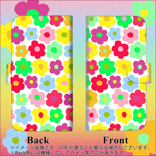 iPhone6 PLUS 高画質仕上げ プリント手帳型ケース(通常型)【758 ルーズフラワーカラフル】