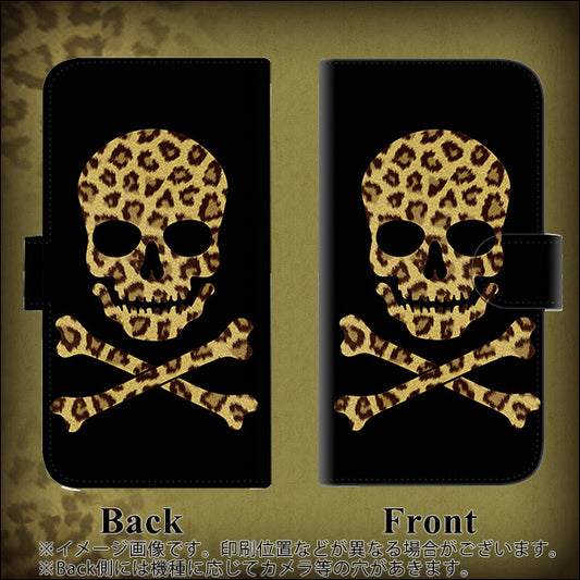 iPhone6 PLUS 高画質仕上げ プリント手帳型ケース(通常型)【1078 ドクロフレームヒョウその他のカラー】