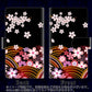 softbank エクスペリア XZs 602SO 高画質仕上げ プリント手帳型ケース(通常型)【1237 和柄＆筆文字・夜桜の宴】