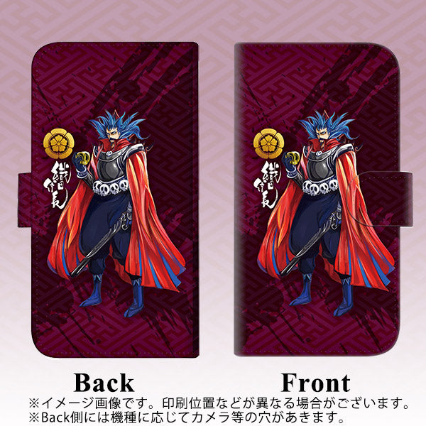 iPhone6 PLUS 高画質仕上げ プリント手帳型ケース(通常型)【AB808 織田信長 イラストと家紋】