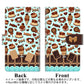 iPhone6 高画質仕上げ プリント手帳型ケース(通常型)【AG856 チョコクッキー＆スイーツ ミントブルー】
