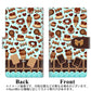 iPhone5/iPhone5s 高画質仕上げ プリント手帳型ケース(通常型)【AG856 チョコクッキー＆スイーツ ミントブルー】