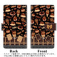 iPhone5/iPhone5s 高画質仕上げ プリント手帳型ケース(通常型)【AG858 チョコクッキー＆スイーツ ブラック】