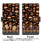 iPhone7 高画質仕上げ プリント手帳型ケース(通常型)【AG858 チョコクッキー＆スイーツ ブラック】