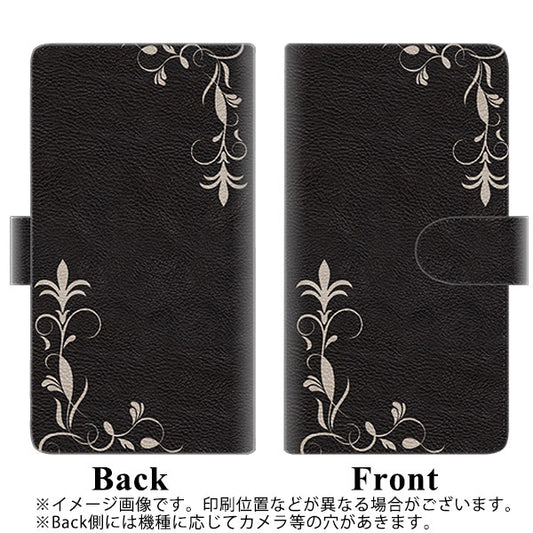 らくらくスマートフォン F-52B docomo 高画質仕上げ プリント手帳型ケース(通常型)【EK825 レザー風グラスフレーム】