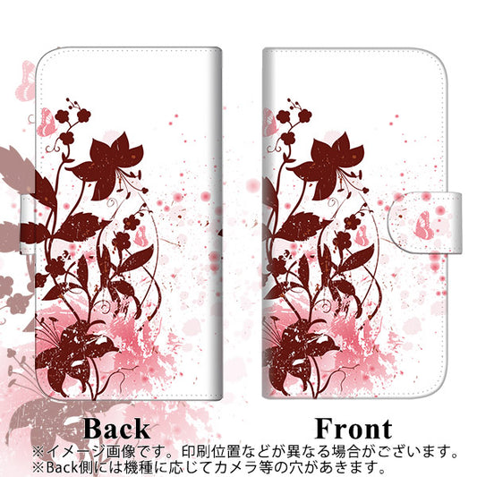 iPhone6 PLUS 高画質仕上げ プリント手帳型ケース(通常型)【EK914  赤い花と蝶】