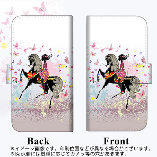 iPhone6 PLUS 高画質仕上げ プリント手帳型ケース(通常型)【EK916  馬と蝶と少女】