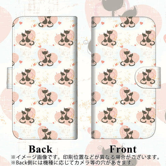 iPhone6 PLUS 高画質仕上げ プリント手帳型ケース(通常型)【EK922 ネコのカップル】