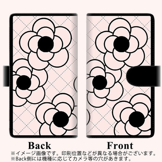 SoftBank アクオスゼロ6 高画質仕上げ プリント手帳型ケース(通常型)【EK926 カメリア（極うすピンク）】