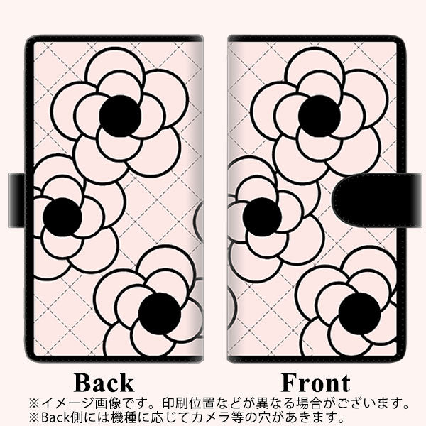 au エクスペリア1 III SOG03 高画質仕上げ プリント手帳型ケース(通常型)【EK926 カメリア（極うすピンク）】