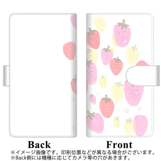 らくらくスマートフォン F-52B docomo 高画質仕上げ プリント手帳型ケース(通常型)【FD804 いちご804】
