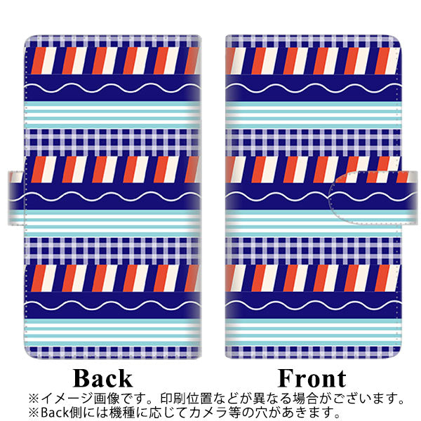 au ギャラクシーA41 SCV48 高画質仕上げ プリント手帳型ケース(通常型)【FD818 サマーパターン（大町）】