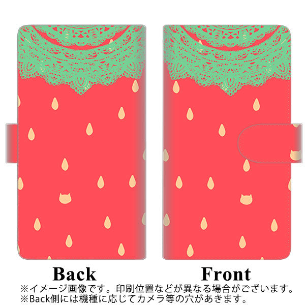 SIMフリー アクオスセンス4 高画質仕上げ プリント手帳型ケース(通常型)【MI800 strawberry ストロベリー】