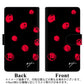 OPPO A77 高画質仕上げ プリント手帳型ケース(通常型)【OE837 手描きシンプル ブラック×レッド】