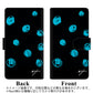 AQUOS wish SHG06 au 高画質仕上げ プリント手帳型ケース(通常型)【OE838 手描きシンプル ブラック×ブルー】