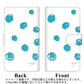 iPhone5/iPhone5s 高画質仕上げ プリント手帳型ケース(通常型)【OE839 手描きシンプル ホワイト×ブルー】