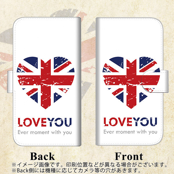 iPhone6 PLUS 高画質仕上げ プリント手帳型ケース(通常型)【SC803 ユニオンジャック ハートビンテージ】