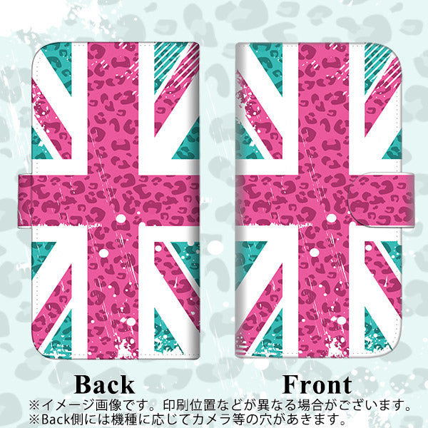 iPhone6 PLUS 高画質仕上げ プリント手帳型ケース(通常型)【SC807 ユニオンジャック ピンクヒョウ柄】