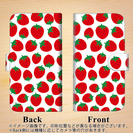 iPhone6 PLUS 高画質仕上げ プリント手帳型ケース(通常型)【SC811 小さいイチゴ模様 レッド】