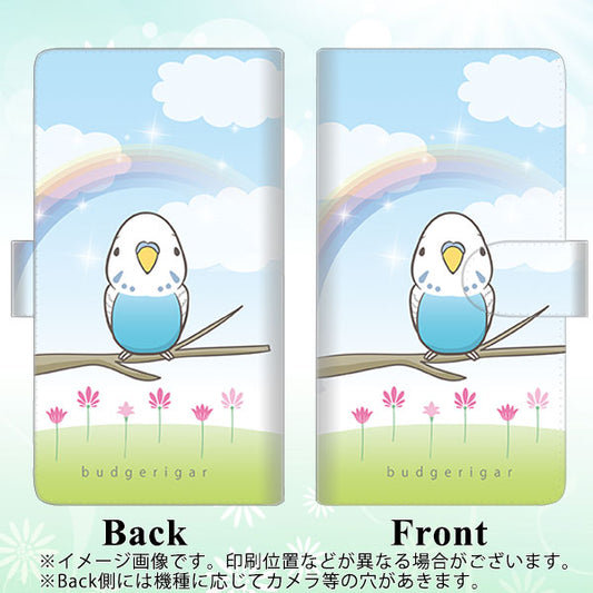 SoftBank アクオスゼロ6 高画質仕上げ プリント手帳型ケース(通常型)【SC839 セキセイインコ ブルー】