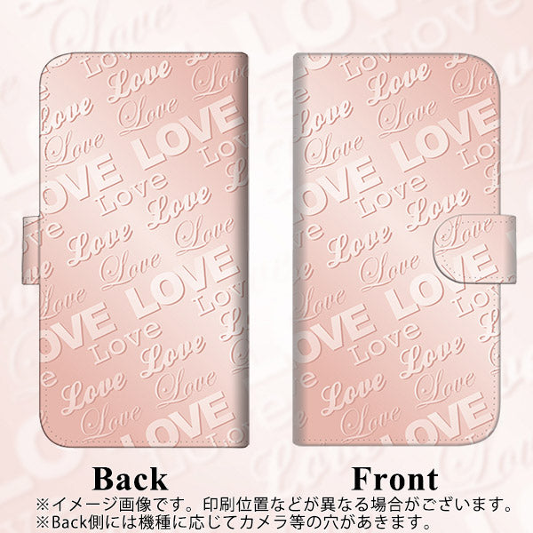 iPhone6 PLUS 高画質仕上げ プリント手帳型ケース(通常型)【SC841 エンボス風LOVEリンク（ローズピンク）】