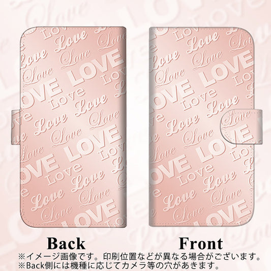 iPhone6 PLUS 高画質仕上げ プリント手帳型ケース(通常型)【SC841 エンボス風LOVEリンク（ローズピンク）】