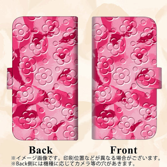 iPhone6 PLUS 高画質仕上げ プリント手帳型ケース(通常型)【SC847 フラワーヴェルニ花濃いピンク（ローズアンディアン）】