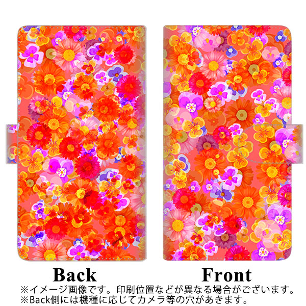 iPhone5/iPhone5s 高画質仕上げ プリント手帳型ケース(通常型)【SC871 リバティプリント フルールドパルファン（レッド）】