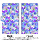 au ギャラクシー S10+ SCV42 高画質仕上げ プリント手帳型ケース(通常型)【SC875 リバティプリント プレスドフラワー（ブルー）】